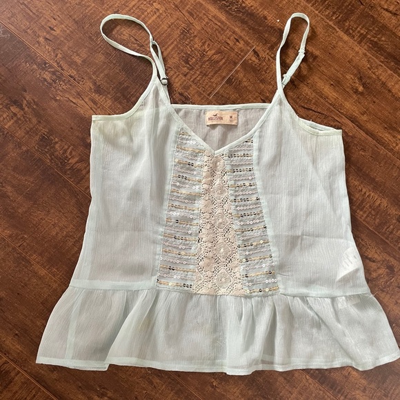 Pretty detailed mint cami top - Picture 2 of 6